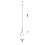 Foscarini Aplomb Mini Lampada Sospensione Cemento D. 11,5 cm