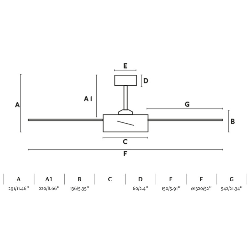 BARTH L LED Ventilatore  nero