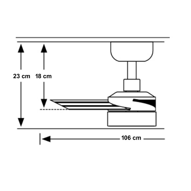 CRUISER S LED Ventilatore bianco