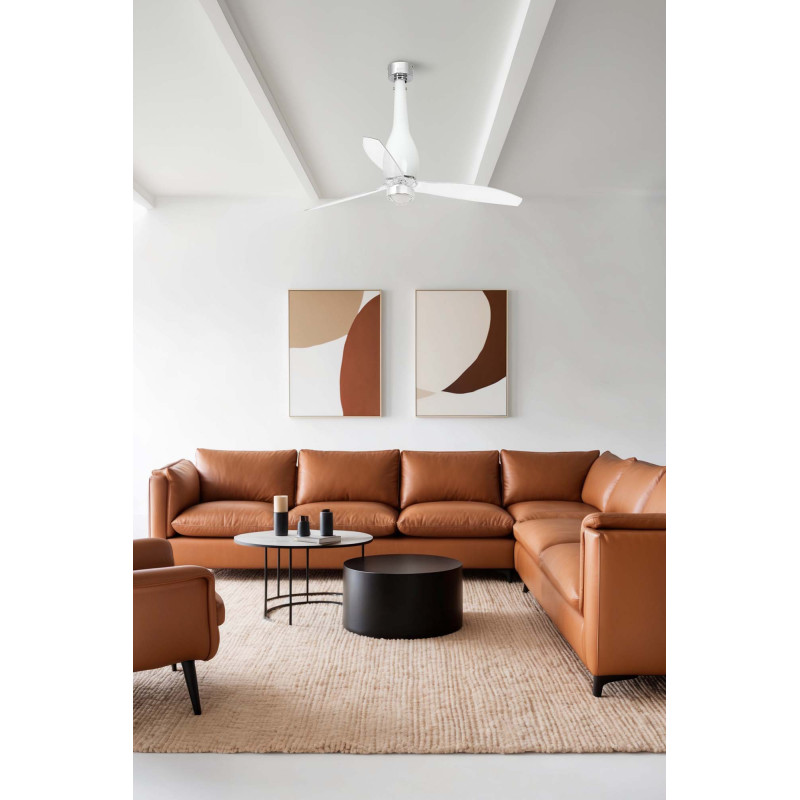 ETERFAN M LED Ventilatore bianco brillante/trasparente