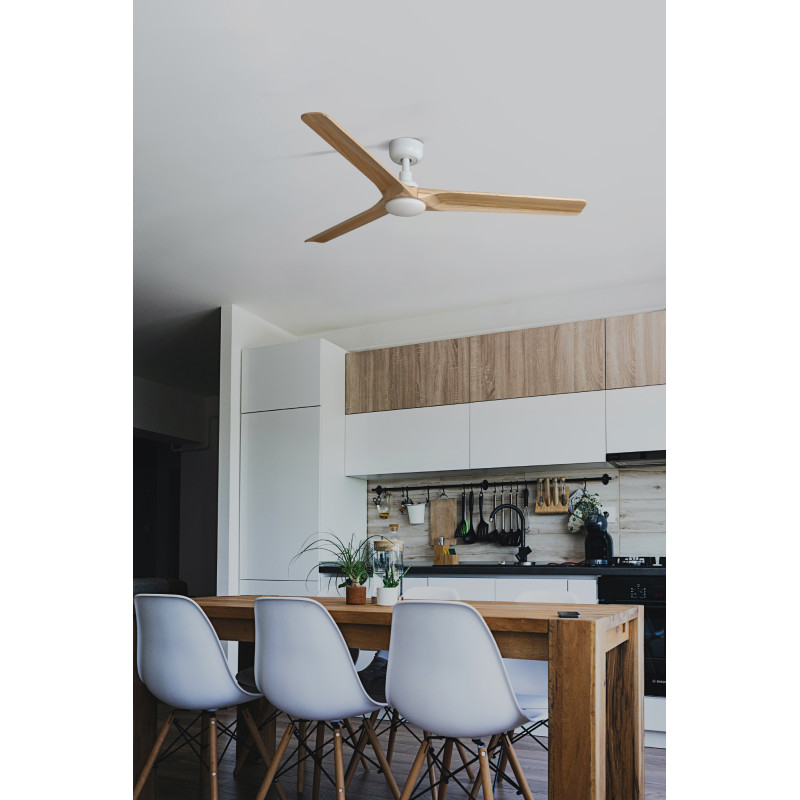 HEYWOOD L LED Ventilatore nero/legno scuro