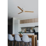 HEYWOOD L LED Ventilatore nero/legno scuro