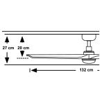 HEYWOOD L LED Ventilatore misure