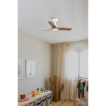 HEYWOOD S LED Ventilatore bianco/pino