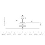 HYDRA L LED Ventilatore nero/noce
