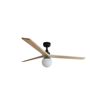 KLIM L Ventilatore nero/legno quercia E27