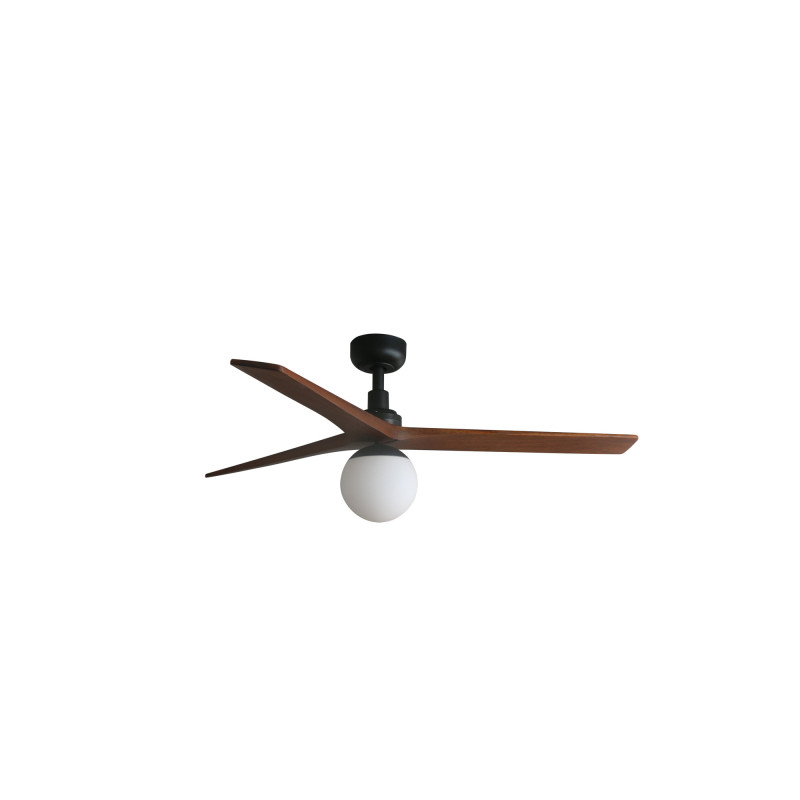 KLIM M Ventilatore  nero/noce E27