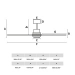 LANTAU L LED Ventilatore nichel opaco/noce TUYA