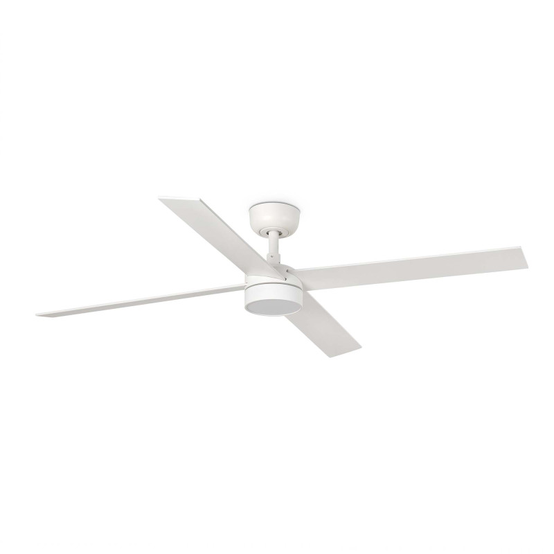 RUDDER L 4 LED Ventilatore bianco/frassino