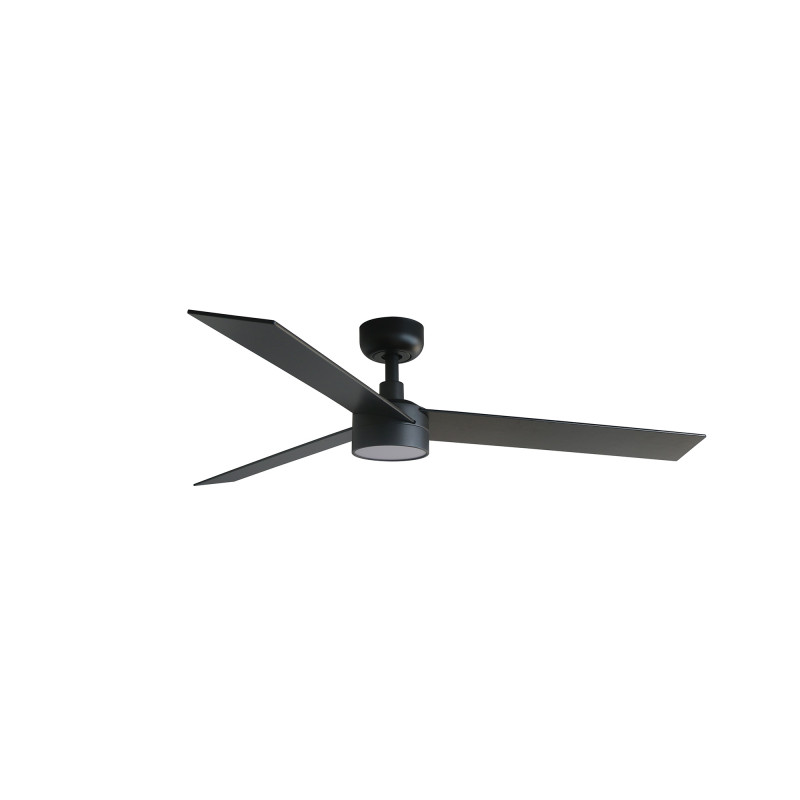 RUDDER L LED Ventilatore nero/noce