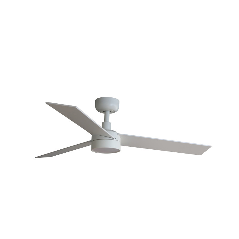 RUDDER S LED Ventilatore bianco/frassino