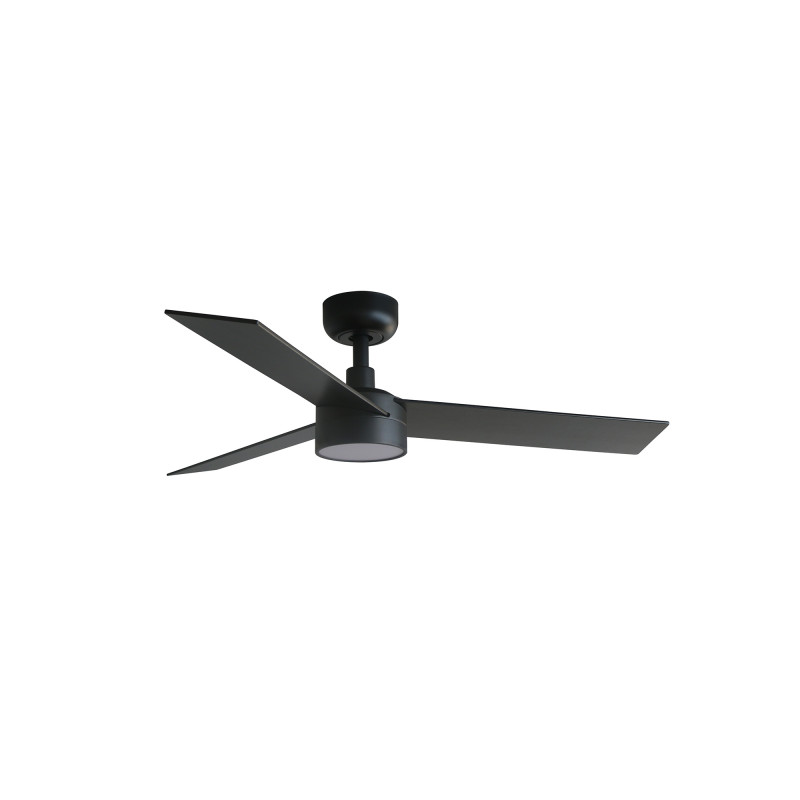 RUDDER S LED Ventilatore nero/noce
