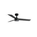 RUDDER S LED Ventilatore nero/noce