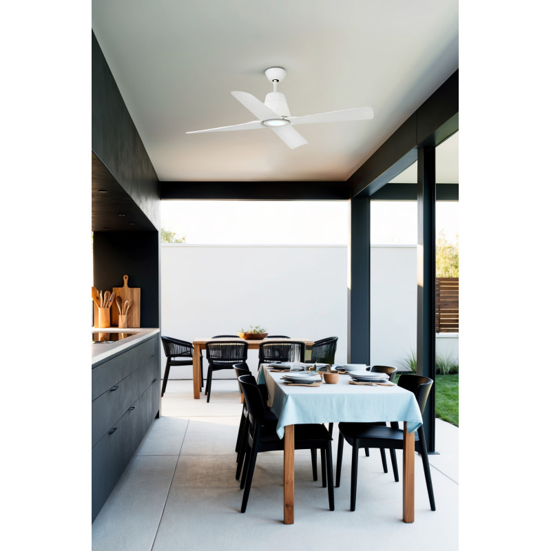 Ventilatore soffitto TYPHOON M LED IP44 per interni ed esterni