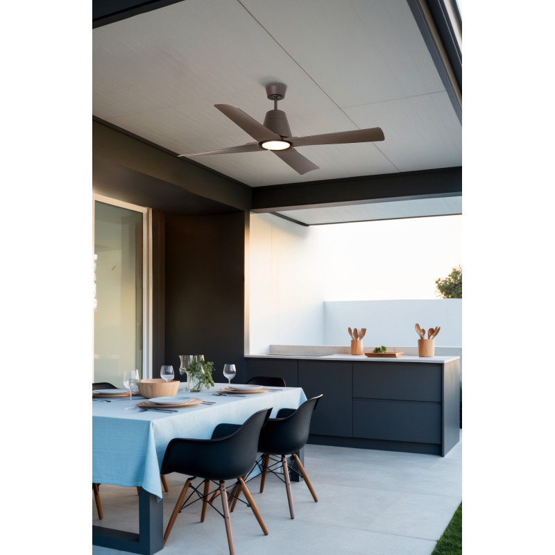 Ventilatore soffitto TYPHOON M LED IP44 per interni ed esterni