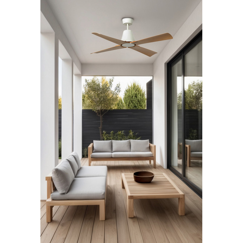 Ventilatore soffitto TYPHOON M LED IP44 per interni ed esterni