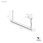 Vivida Segmento Sospensione Lineare 105 Cm