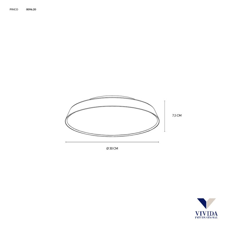 PINCO PLAFONIERA APPLIQUE 30 CM