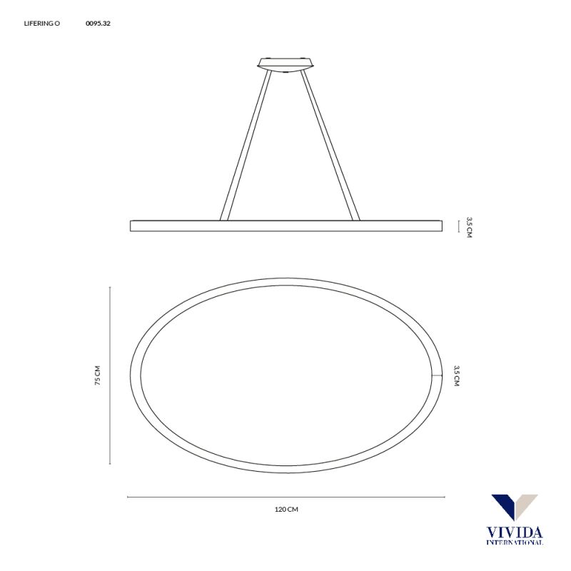 Vivida Lifering Ovale Sospensione 120 Cm
