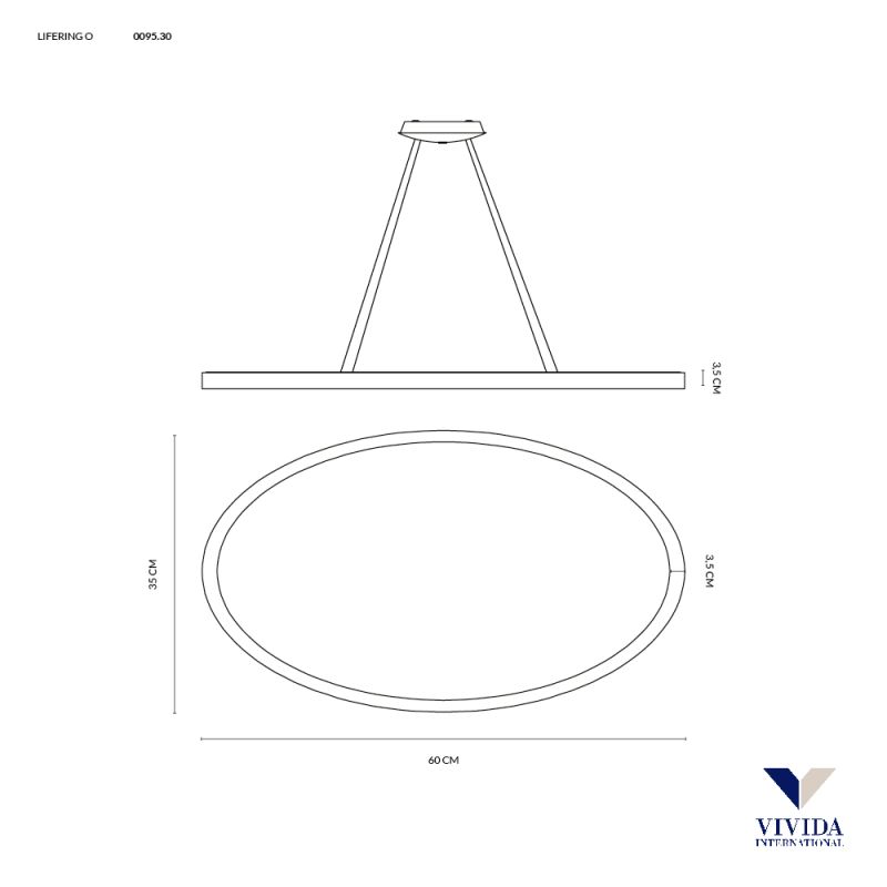 Vivida Lifering Ovale Sospensione 60 Cm