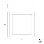 INNER-S PLAFONIERA QUADRATA 80 CM