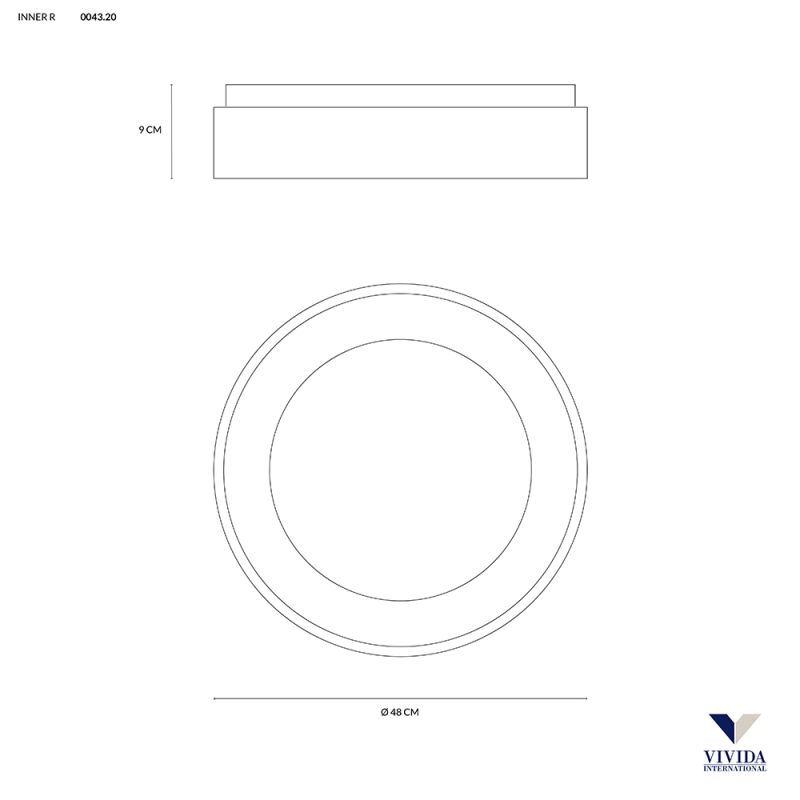 INNER-R PLAFONIERA ROTONDA 48 CM