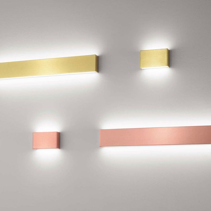 Linea Light Box W LED 92 cm Applique Biemissione Metallo