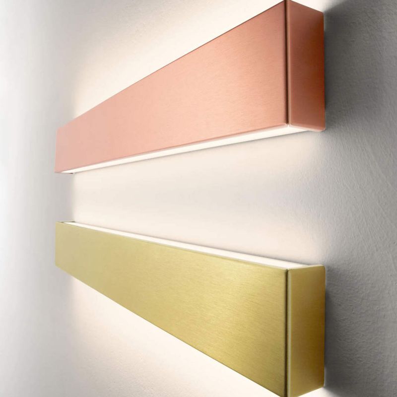 Linea Light Box W LED 92 cm Applique Biemissione Metallo