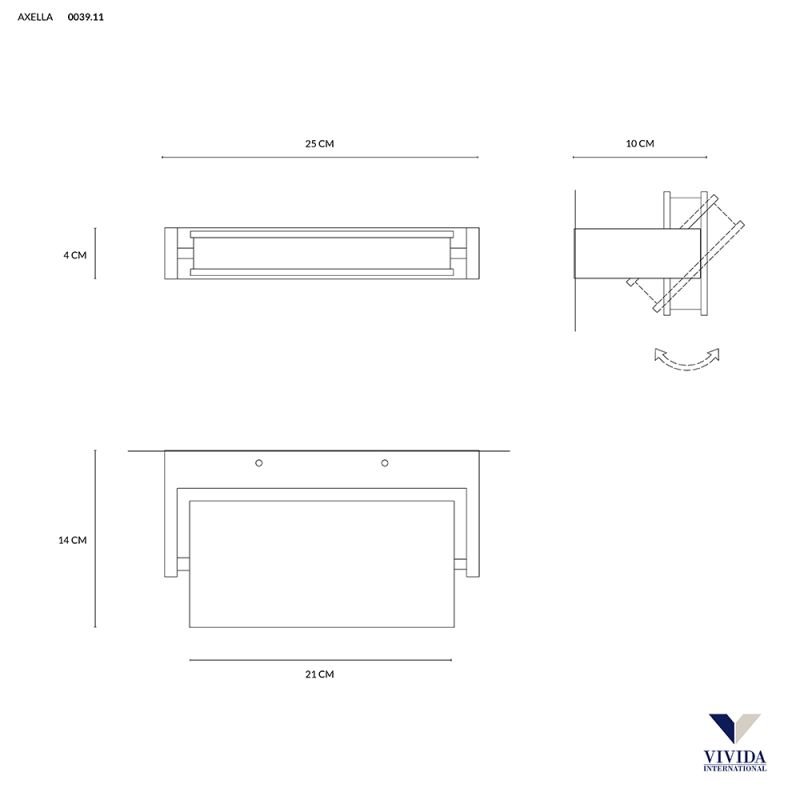 Vivida Axella Applique Orientabile 25 Cm