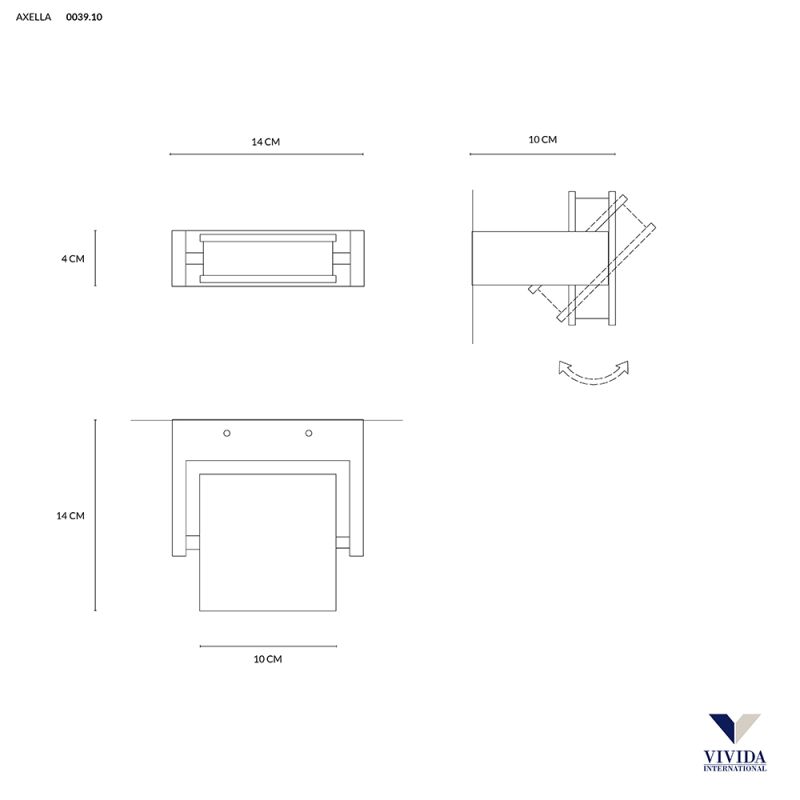 Vivida Axella Applique Orientabile 14 Cm