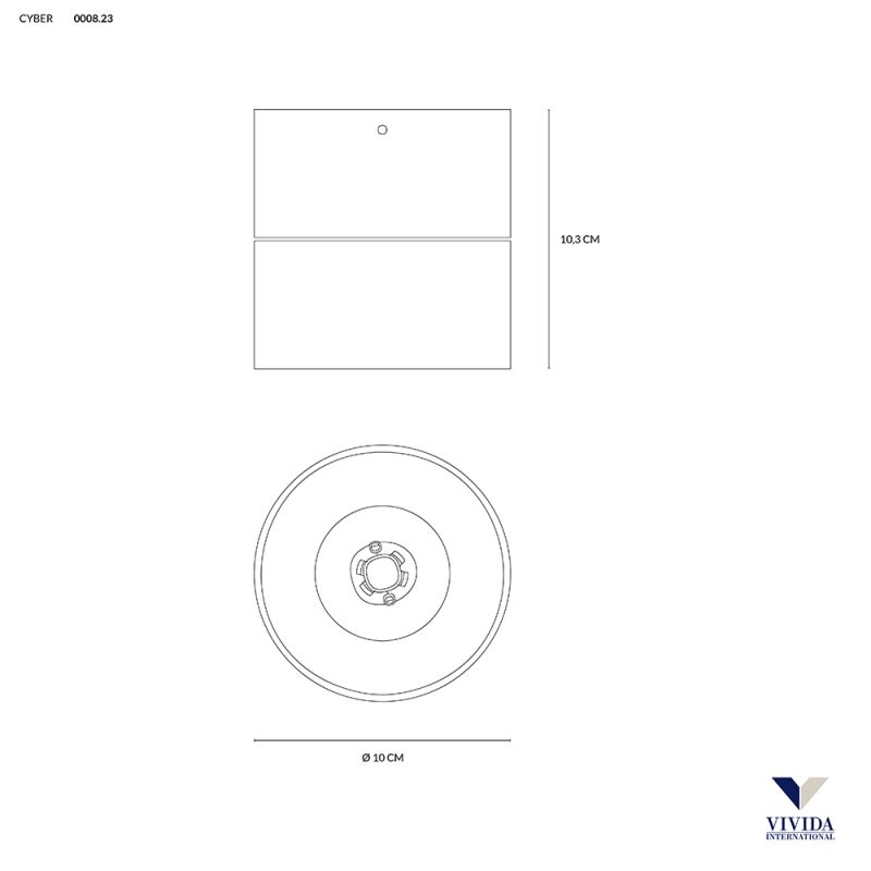 Vivida Cyber Faretto Orientabile 11W da parete o soffitto