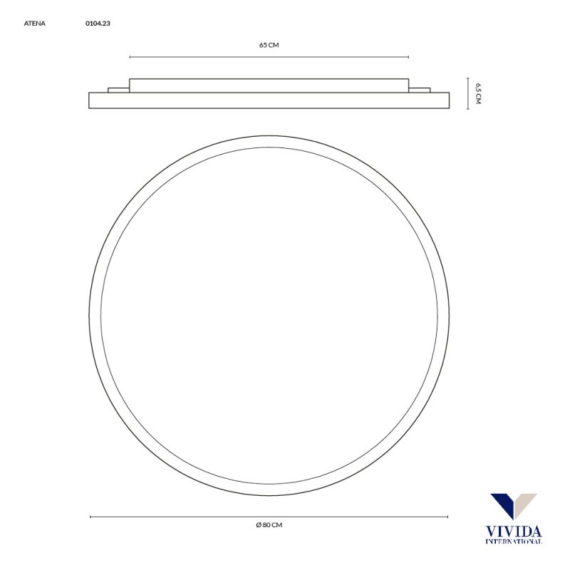 Vivida Atena Plafoniera rotonda 80 Cm