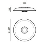 Linea Light Basin Plafoniera in metallo a luce riflessa indiretta