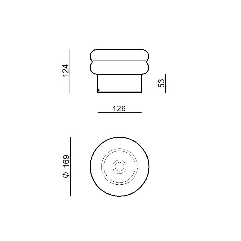 Linea Light Blank faretto soffitto o parete per esterni