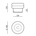 Linea Light Blank faretto soffitto o parete per esterni