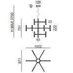 Linea Light Perla sospensione candeliere 12 luci