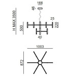 Linea Light Perla sospensione candeliere 9 luci