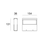 Linea Light Regolo applique bi emissione 15 cm