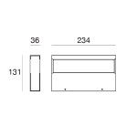 Linea Light Regolo applique bi emissione 23 cm