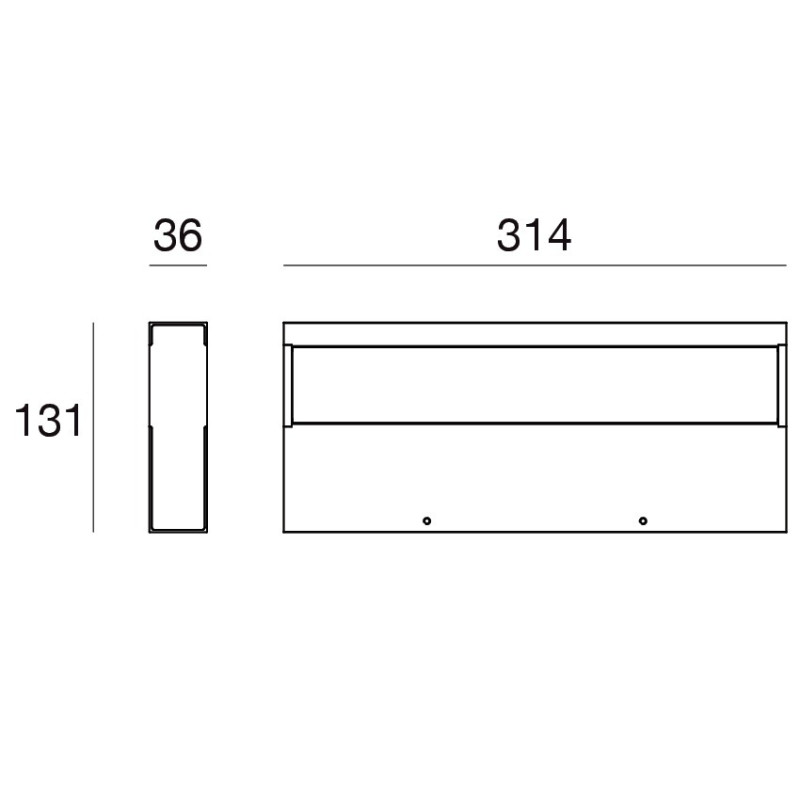 Linea Light Regolo applique bi emissione 31 cm