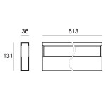 Linea Light Regolo applique bi emissione 61 cm