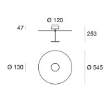 Linea Light Stilo plafoniera a luce indiretta 54 cm