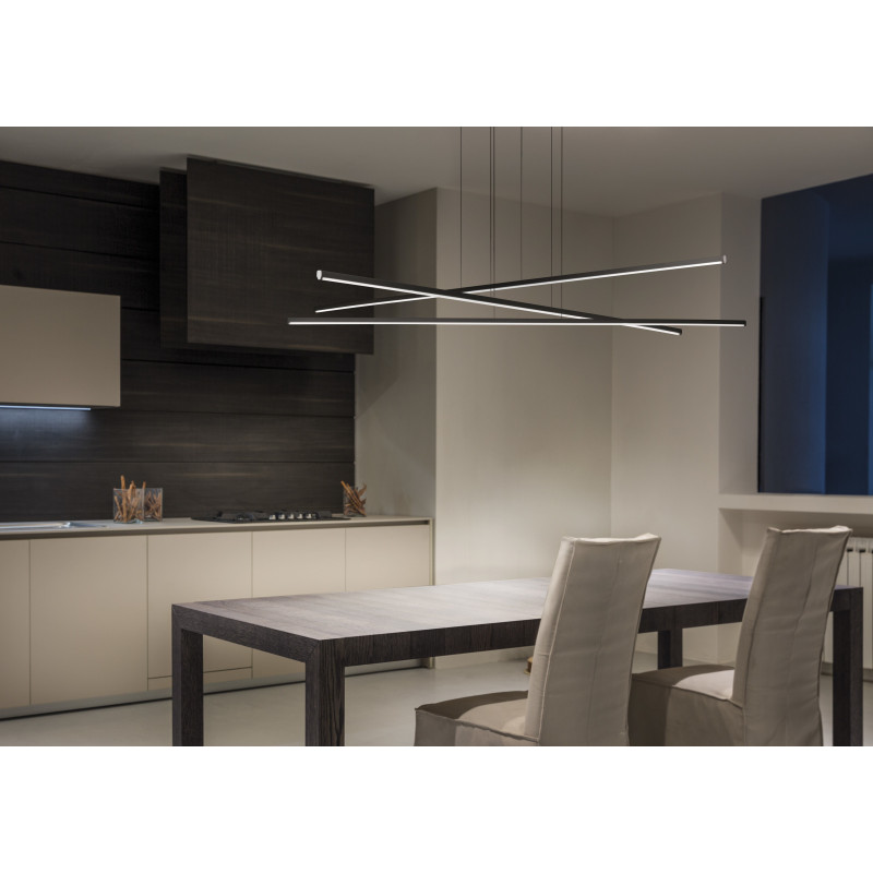 Linea Light Straight Sospensione 3 Barre 152 cm