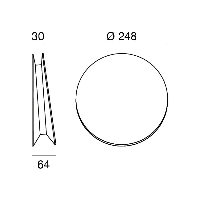 Linea Light Yo-yo lampada parete