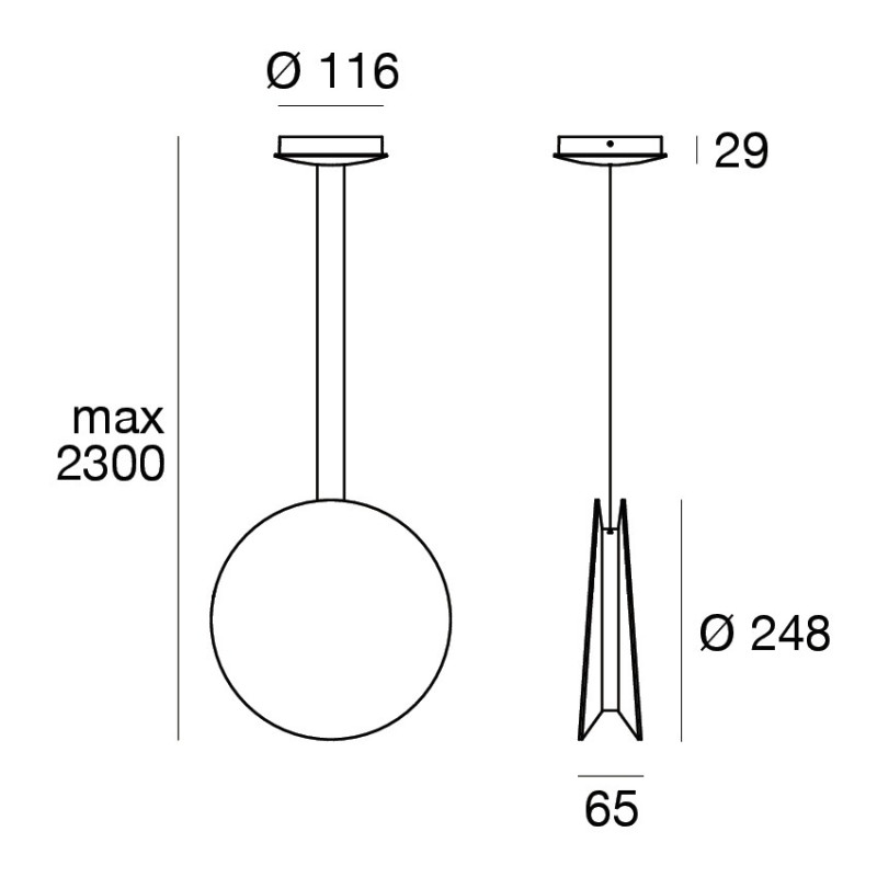 Linea Light Yo-yo lampada sospensione