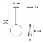 Linea Light Yo-yo lampada sospensione