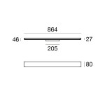 Linea Light Satori Applique 86 cm biemissione