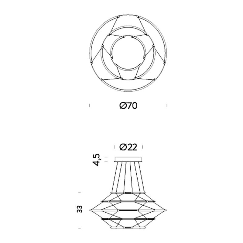 Nemo Drop 5 Sospensione 70 cm