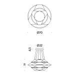 Nemo Drop 5 Sospensione 70 cm