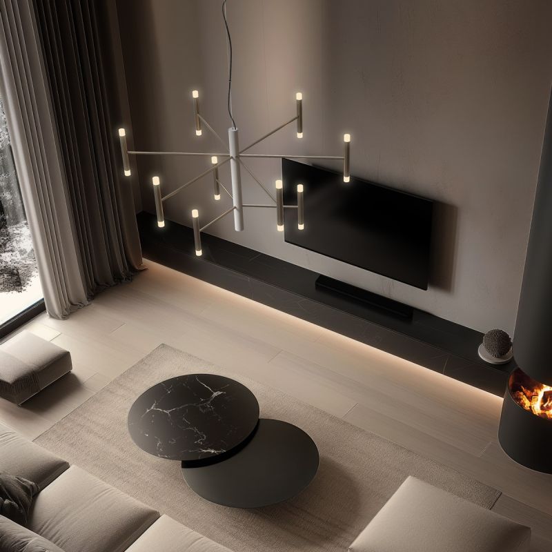 Linea Light Perla sospensione candeliere 9 luci